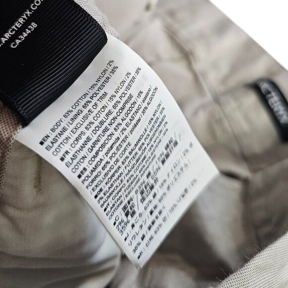 Arc'teryx Womens Camden Chino Pants, Hiking, Outdoor, Gorpcore, Neutral,Size 14 - Picture 4 of 10